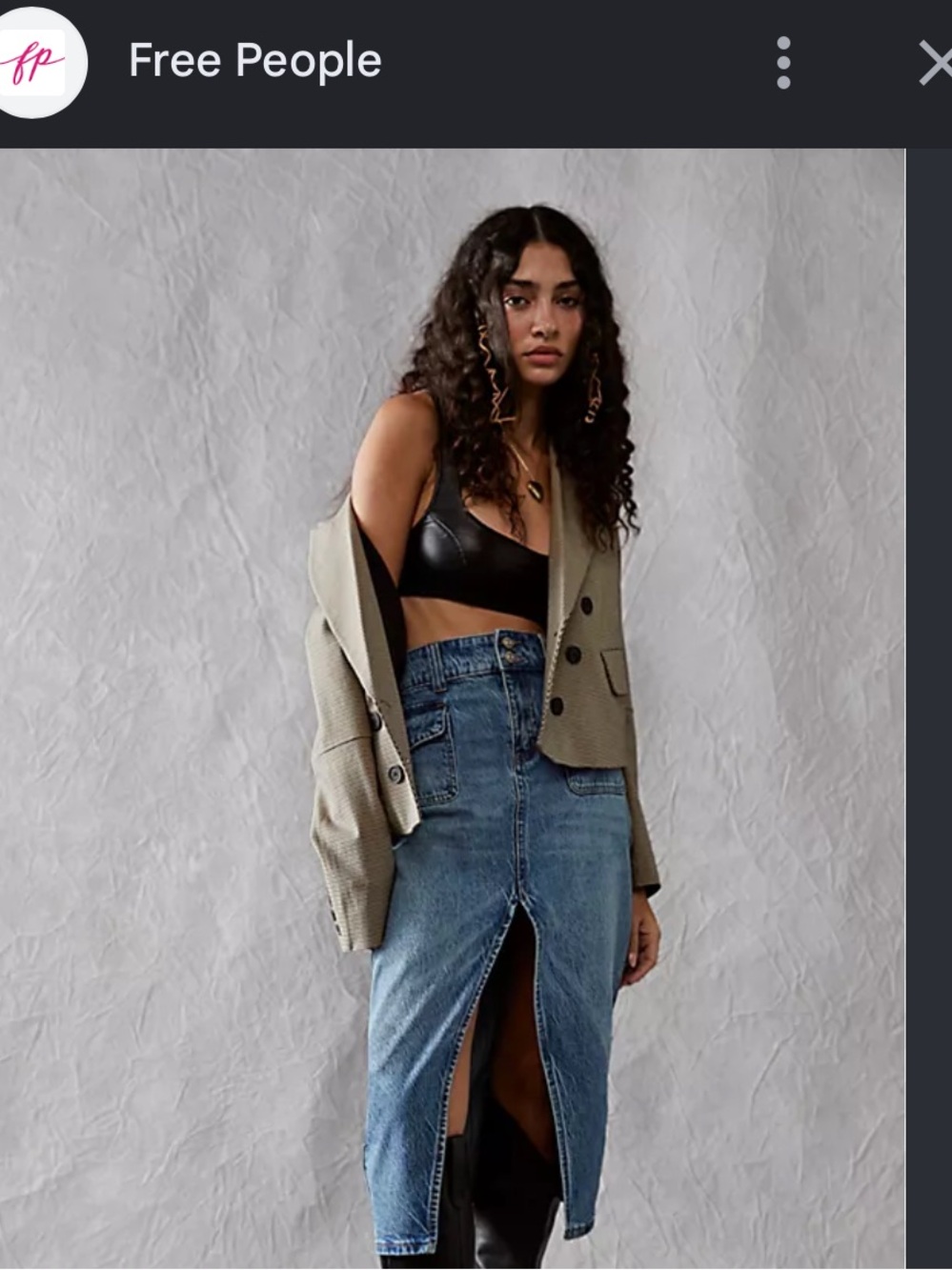 Free People Denim Skirt
